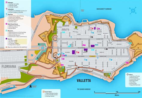 map of valletta attractions.